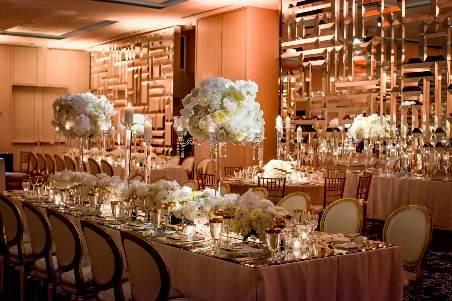 Long Table Décor with Mirror Top